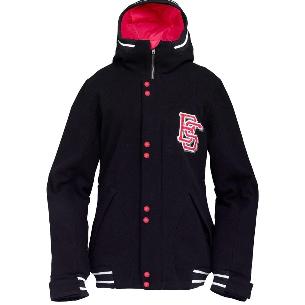 Burton DryRide Varsity Jacket Boyfriend Fit Wool Blend Snowboard Size Small